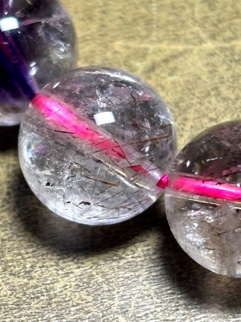 ミ*ヤ様 【新入荷】　スーパーセブンブレスレット約11㎜（新品未使用）透明感抜群