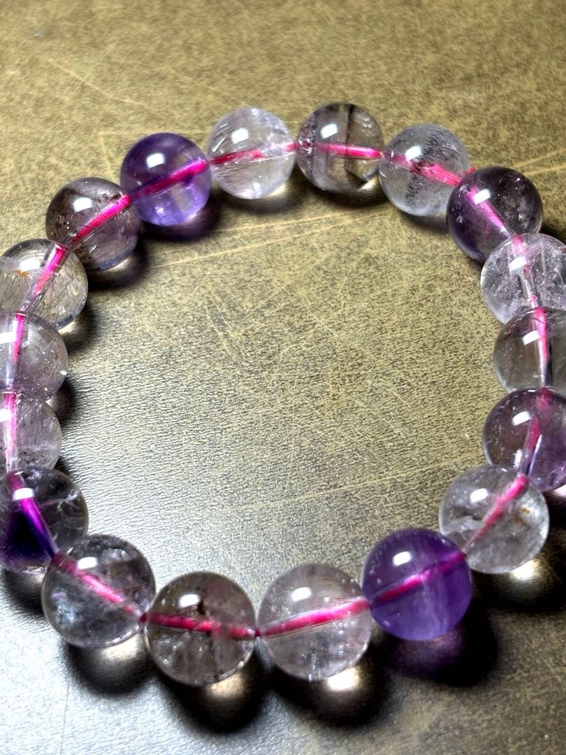 ミ*ヤ様 【新入荷】　スーパーセブンブレスレット約11㎜（新品未使用）透明感抜群