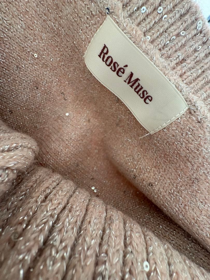 ロゼミューズ Glitter knit o/p set