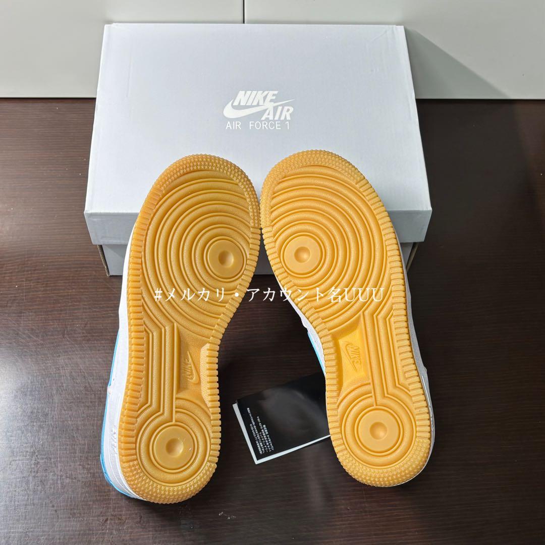 【新品23.5cm】NIKE｜エアフォース１GS｜ホワイト/ブルー/ガムソール