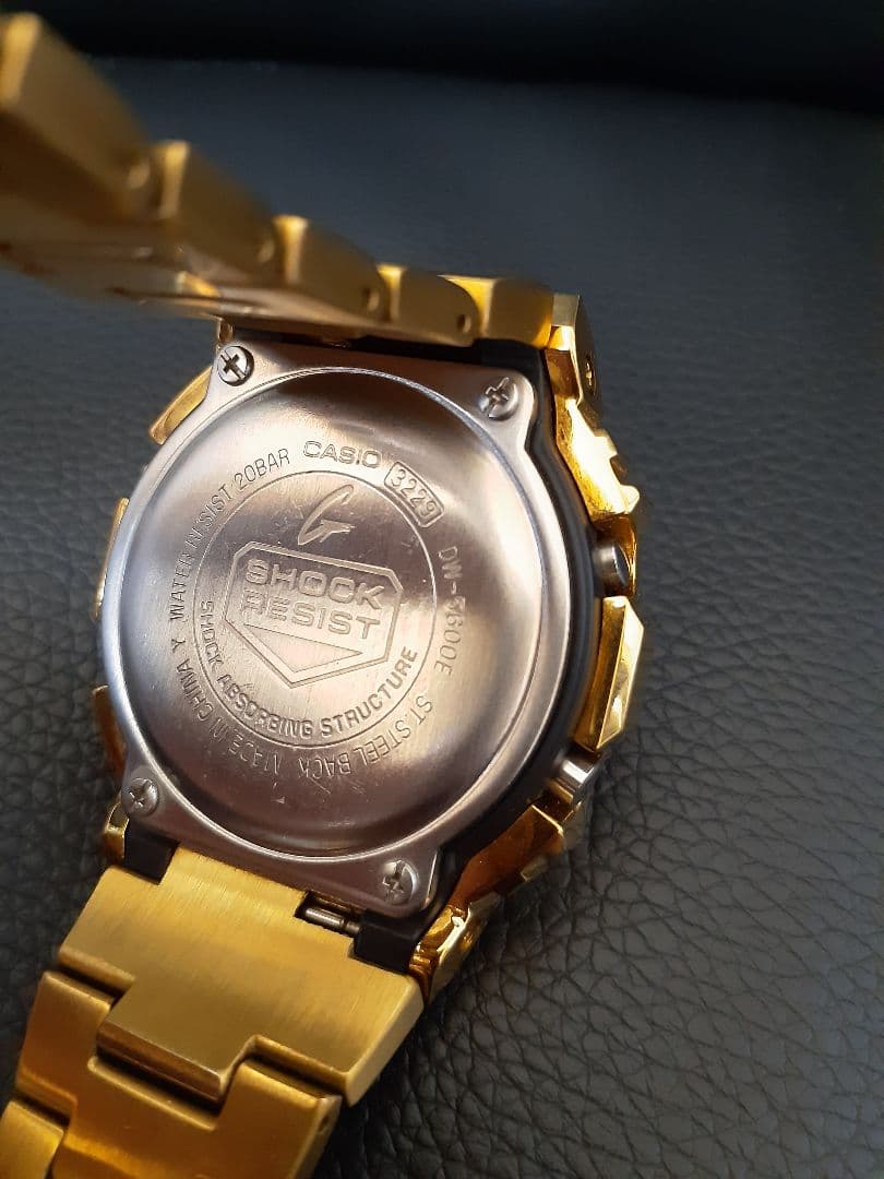 美品稼働☆G-SHOCK DW-5600E☆スピード フルメタルカスタムゴールド