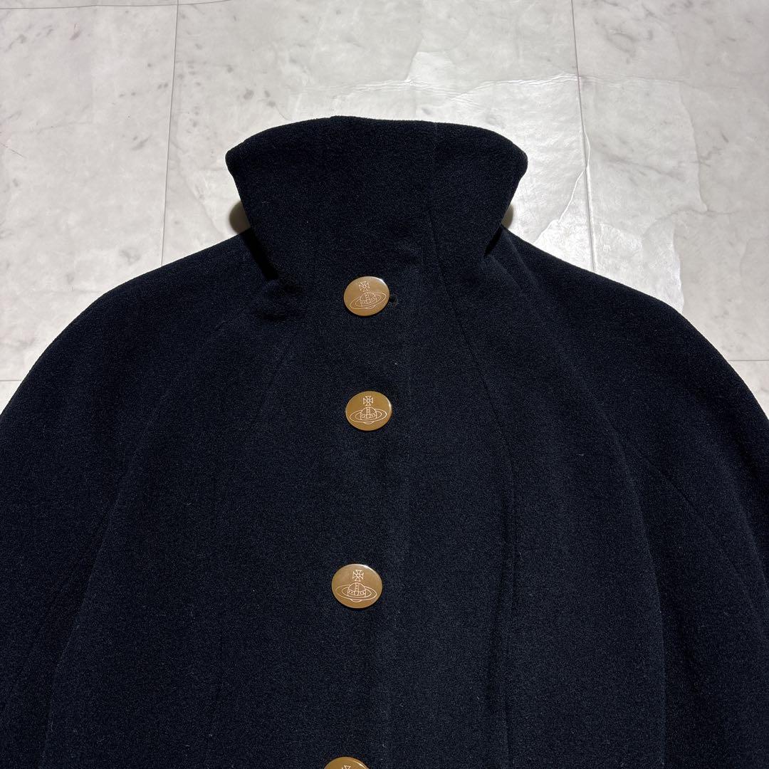 【美品】ヴィヴィアンウエストウッド　カシミヤ　裏地総柄　40 ブラック　オーブ