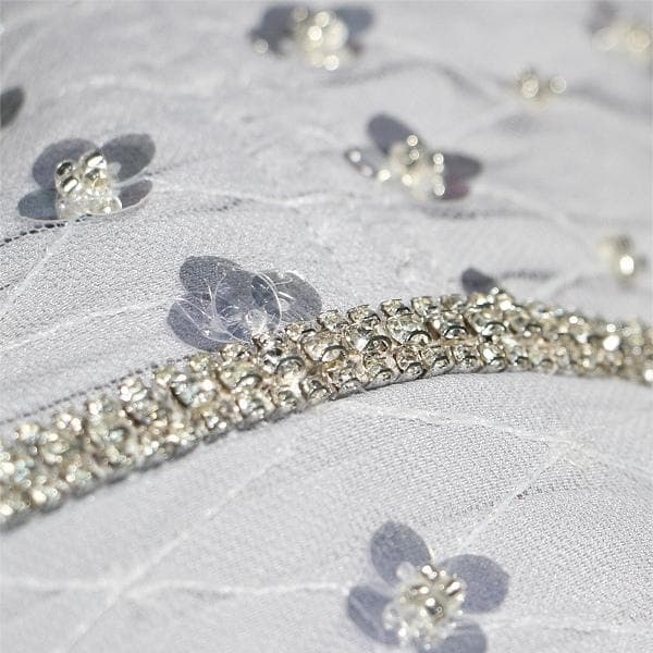 y*m様 セルフポートレイト ティアード ワンピース スパンコール グレー UK