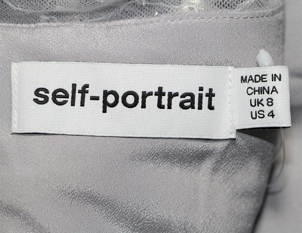 y*m様 セルフポートレイト ティアード ワンピース スパンコール グレー UK