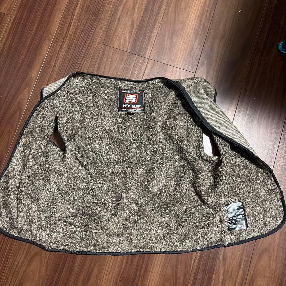 HYOD フード付きレザージャケット 3L ブラック