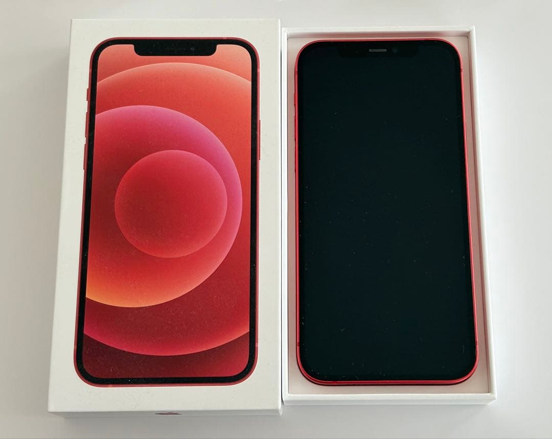 iPhone 12 128GB レッド 箱・付属品付/美品/SIMフリー