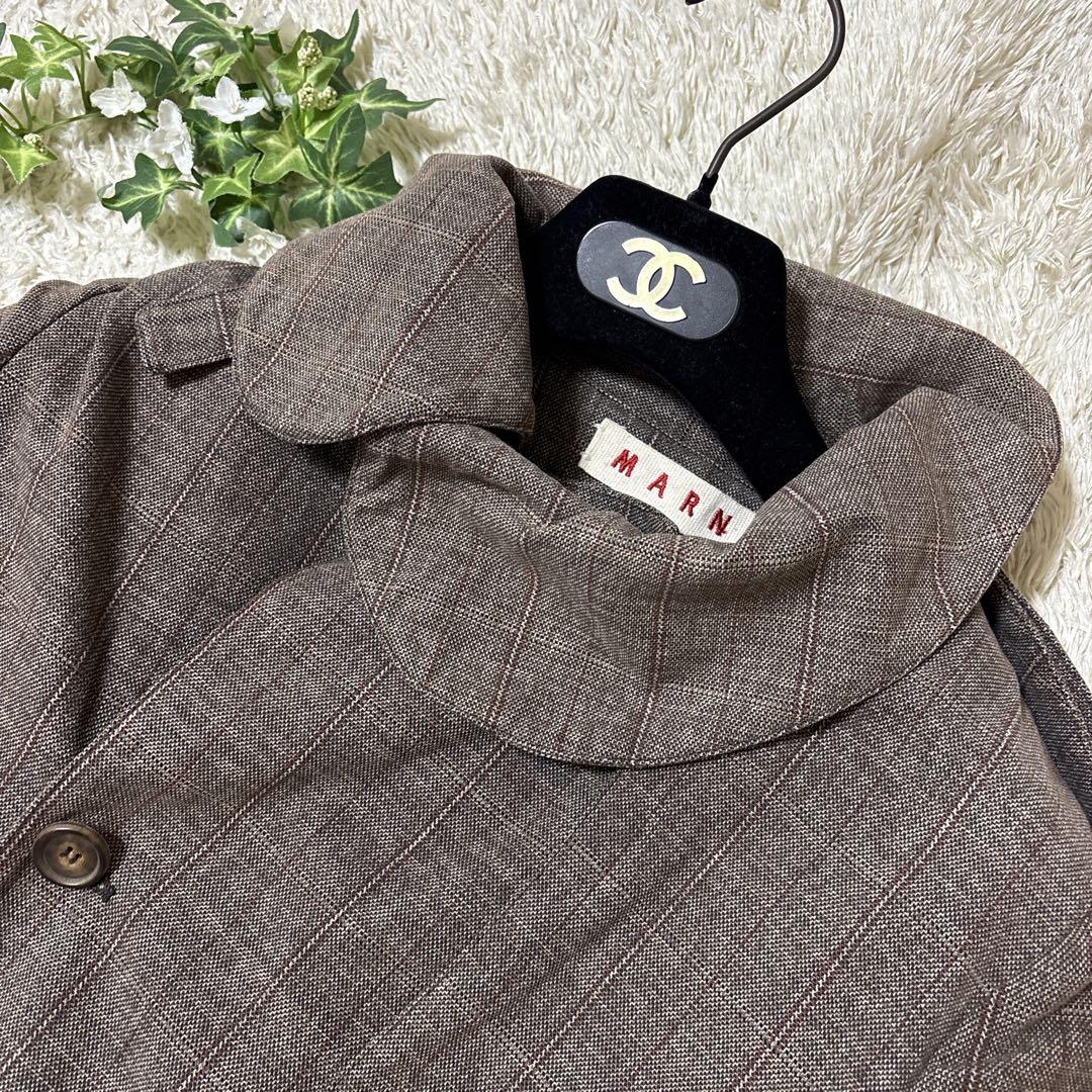 MARNI マルニ　イタリア製　トレンチコート　ダブルブレスト　ベルト　コットン