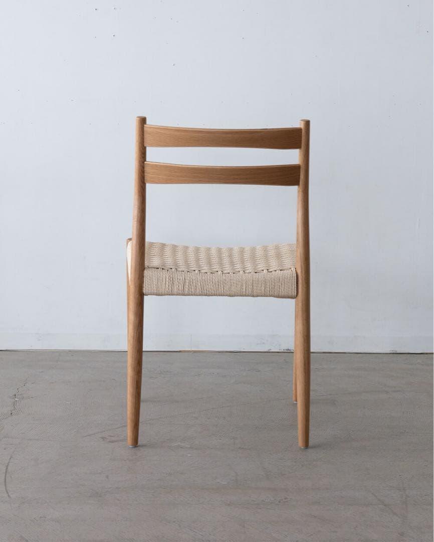 ミント　ダイニングチェア　ペーパーコード　オーク材