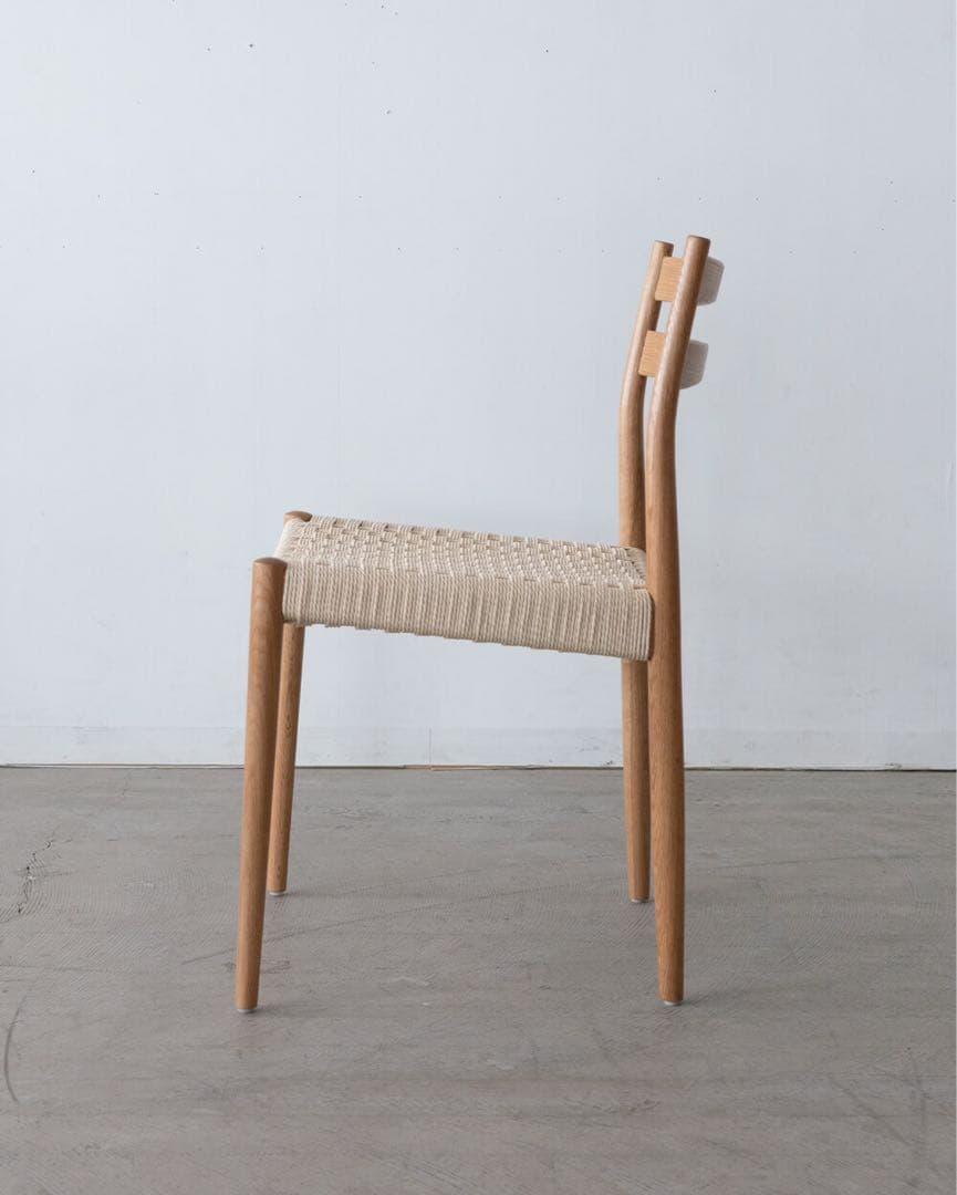 ミント　ダイニングチェア　ペーパーコード　オーク材