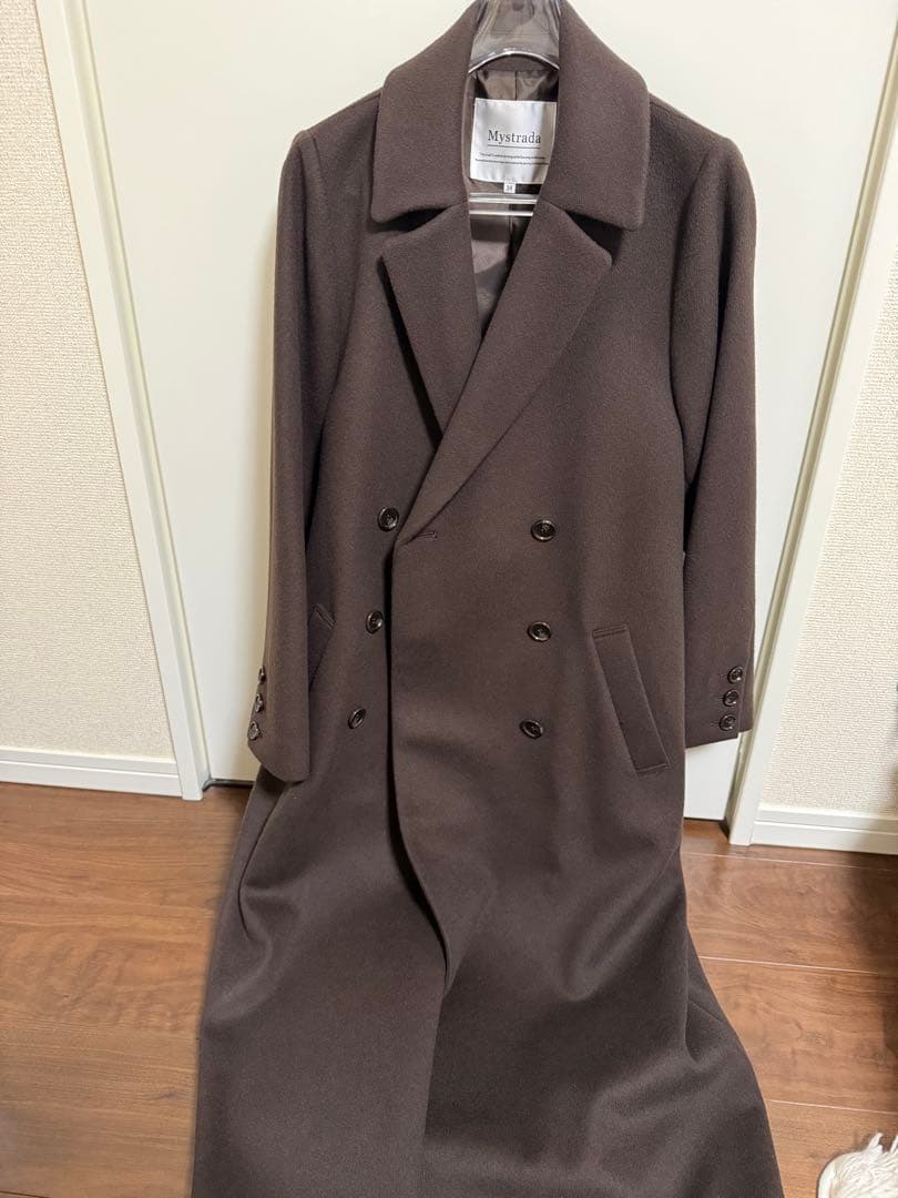 最終値下げ２点セットMystrada バックボリュームコート　茶色　ニット