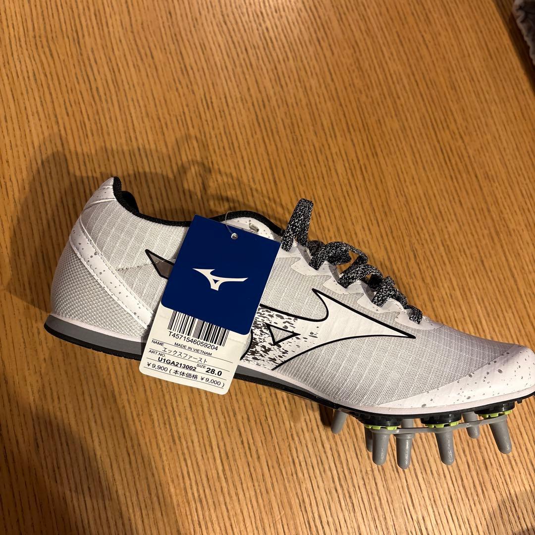 28.0cm エックスファースト　ホワイト【MIZUNO】陸上競技用スパイク
