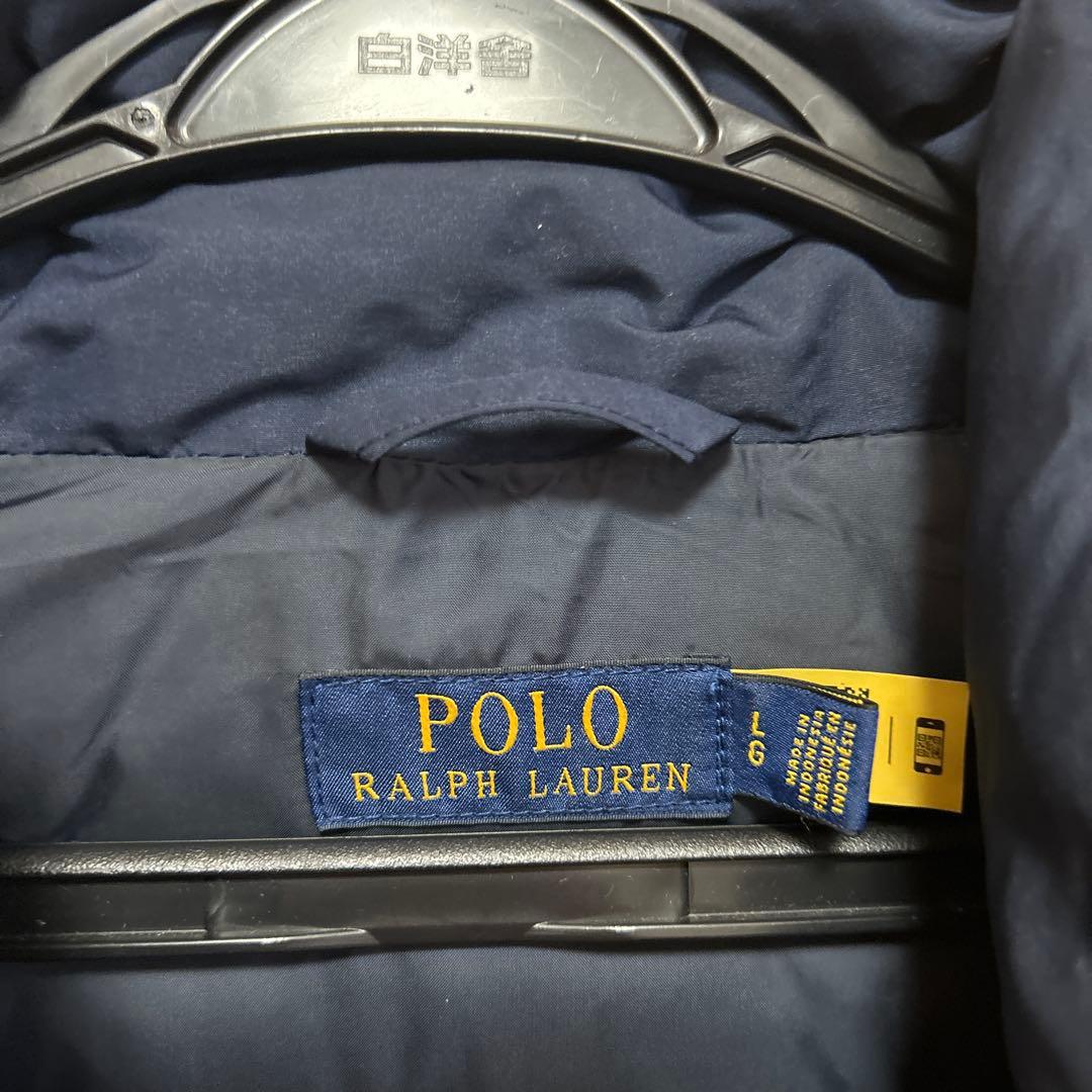 ポロ・ラルフ・ローレン フード付きダウンベスト ネイビー