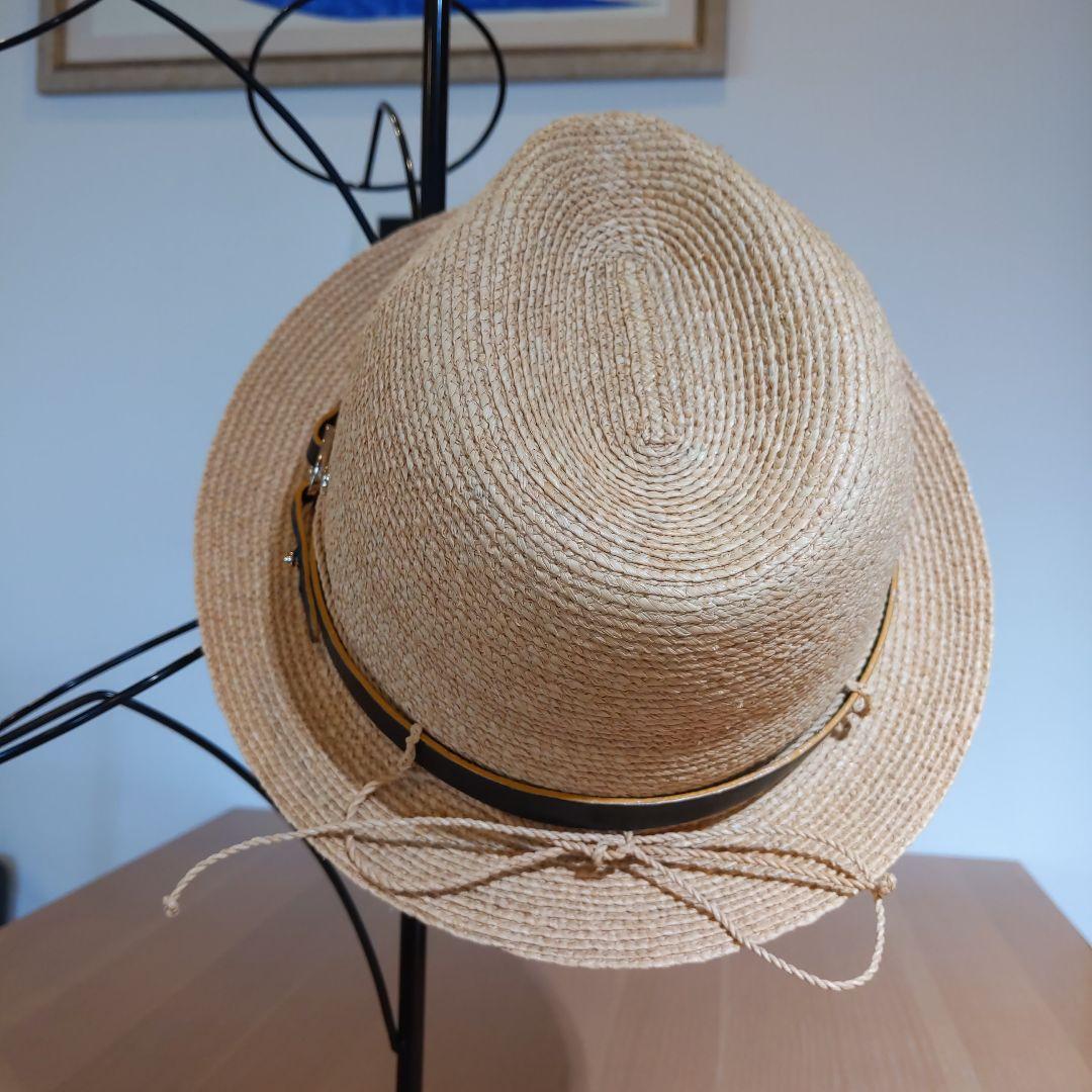 ヘレンカミンスキー　ラファイア　ベージュ ストローハット フェドーラスタイル