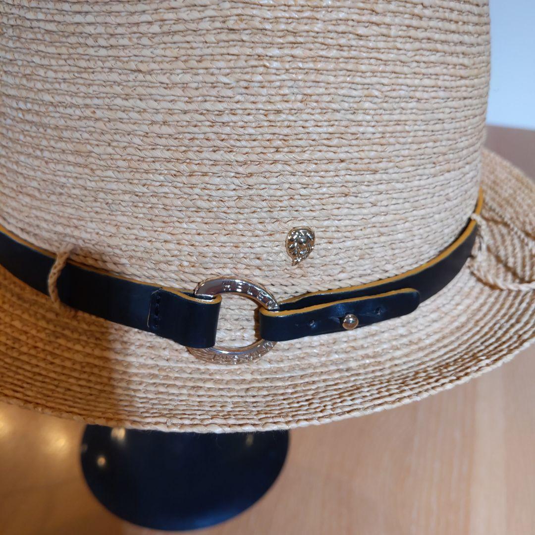 ヘレンカミンスキー　ラファイア　ベージュ ストローハット フェドーラスタイル