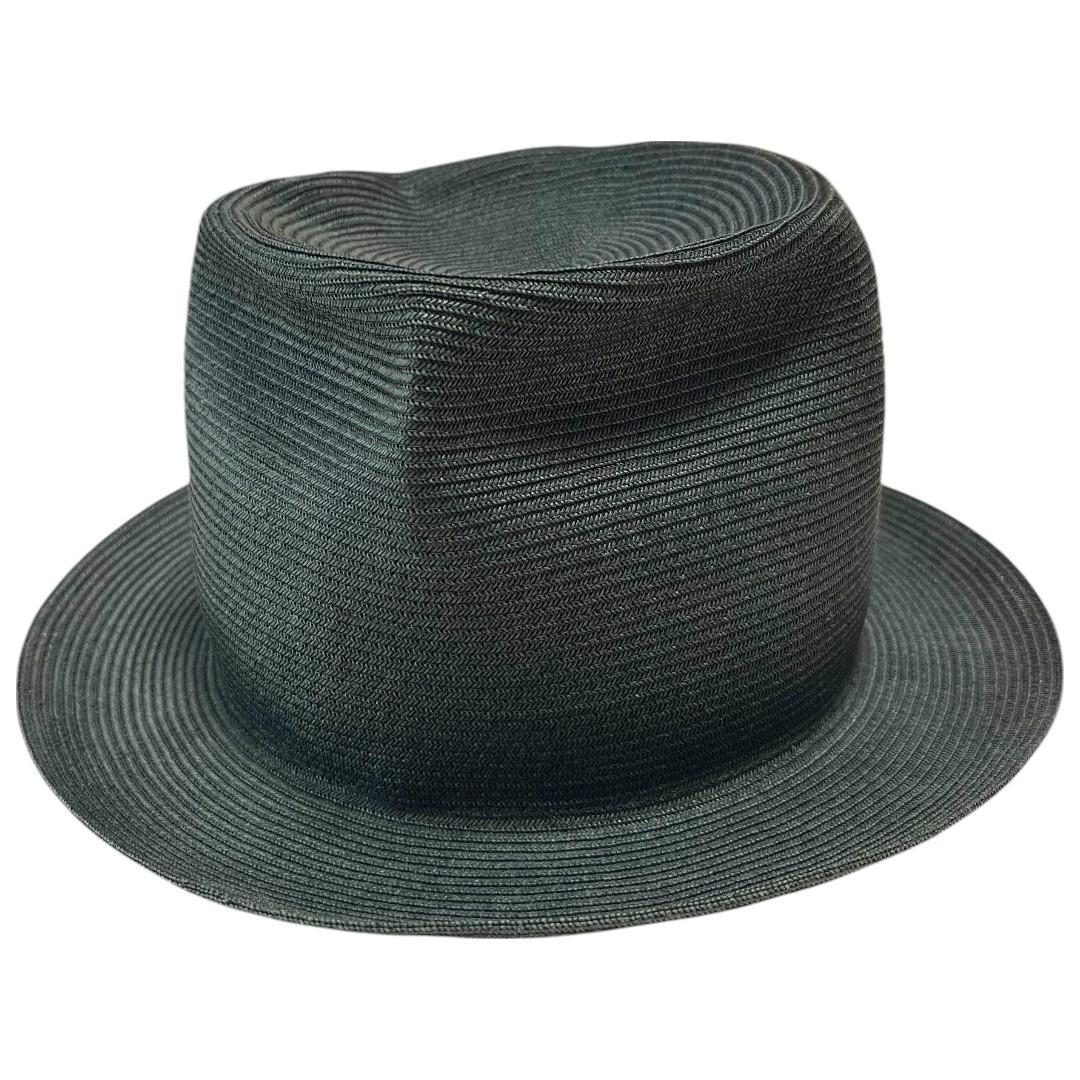 CA4LA　ストローハット 中折れ グリーン KN01310 美品