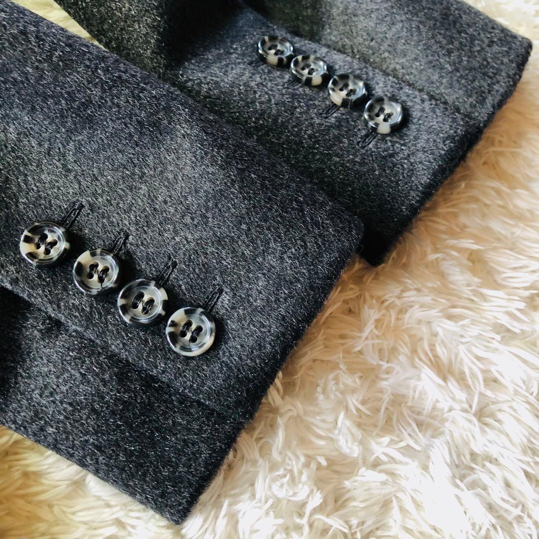 未使用 ✨マックスマーラ ベルテッドコート カシミヤ100% 女優襟 濃灰 40