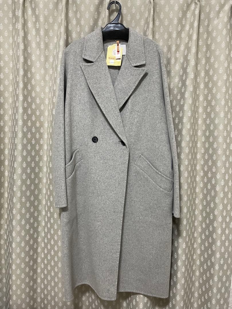フレームワーク　SUPER160’sダブルブレストコートグレー36 ベイクルーズ