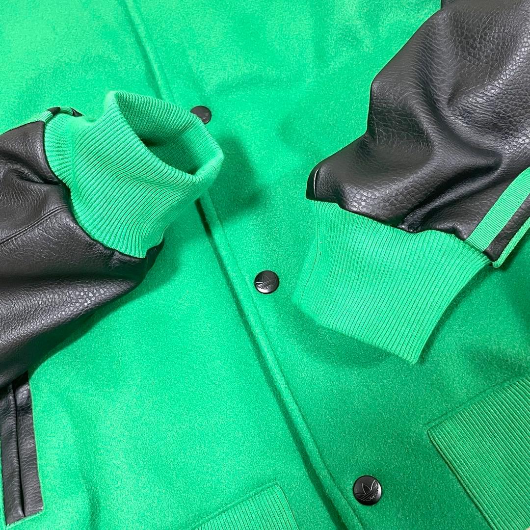 adidas スタジャン　グリーン　【美品】　ボンバージャケット　アディダス