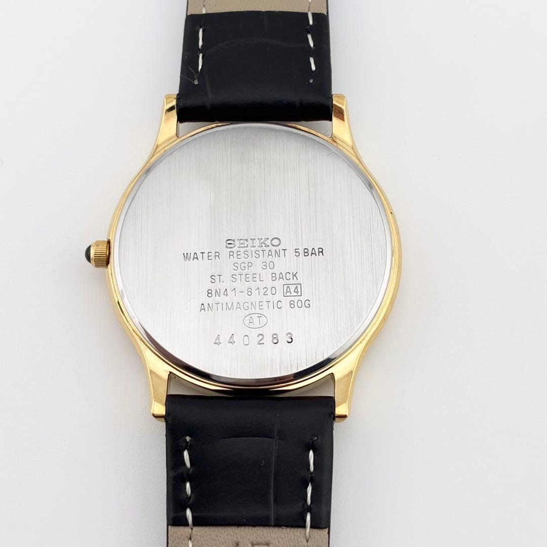 【希少/電池交換済】SEIKO　DOLCE　腕時計　新品ベルト　ゴールド