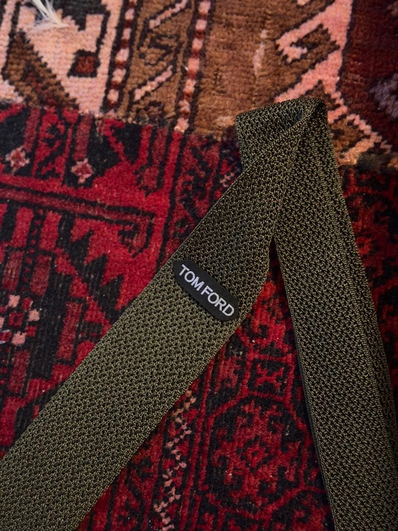 トムフォード ニットタイ　グリーン