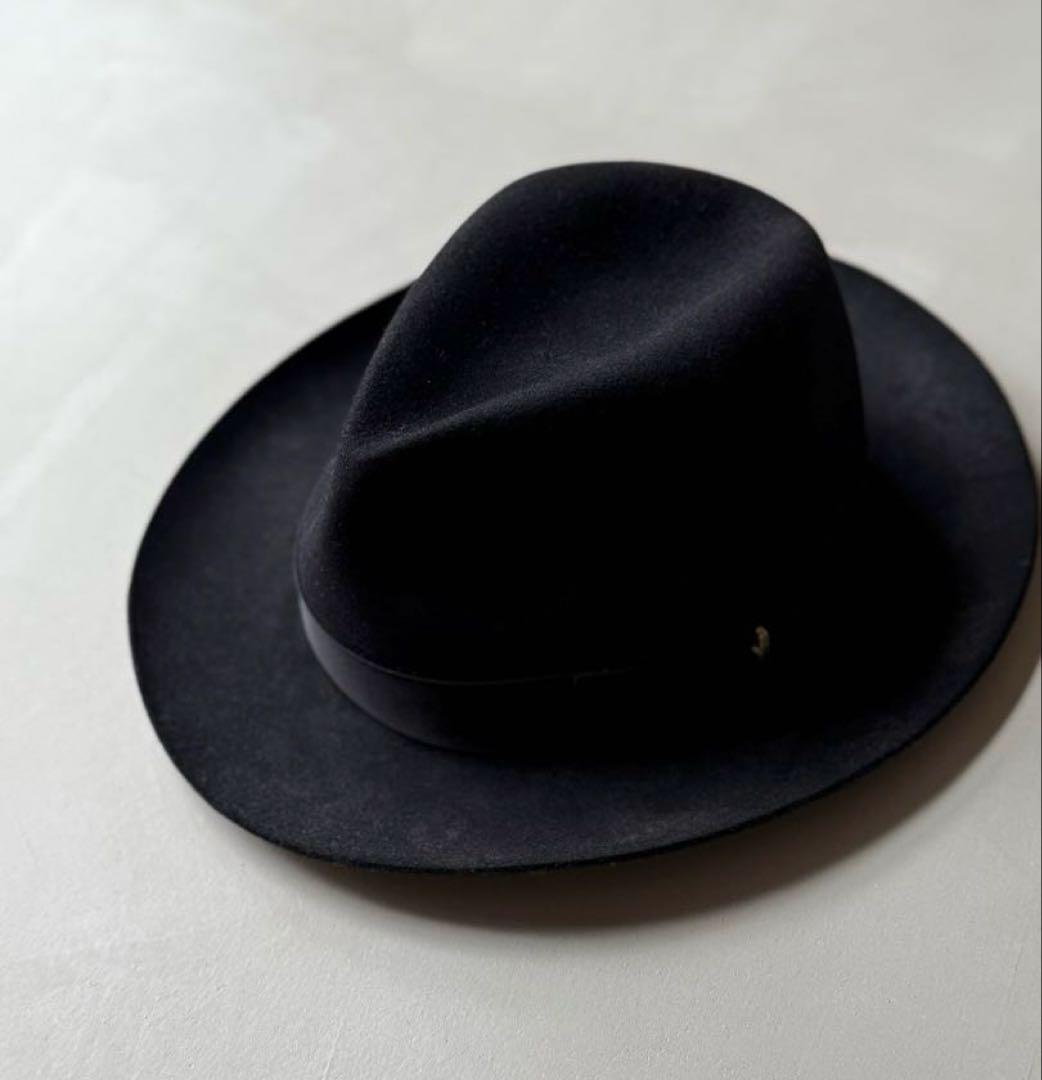 BORSALINO ボルサリーノ黒 ウールフェルトハット