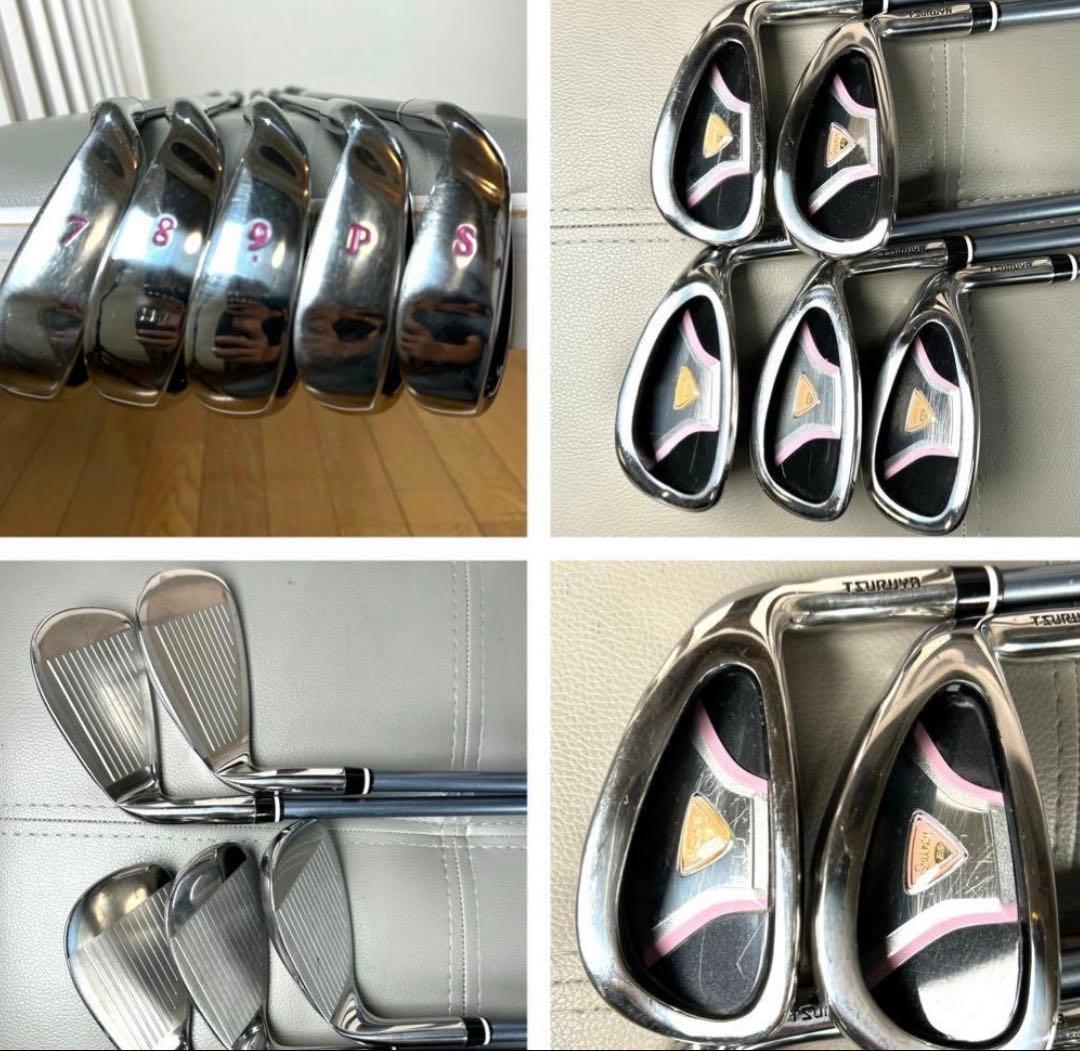 本格派　レディースゴルフクラブ　10本　セット　TURUYA キャディバッグ