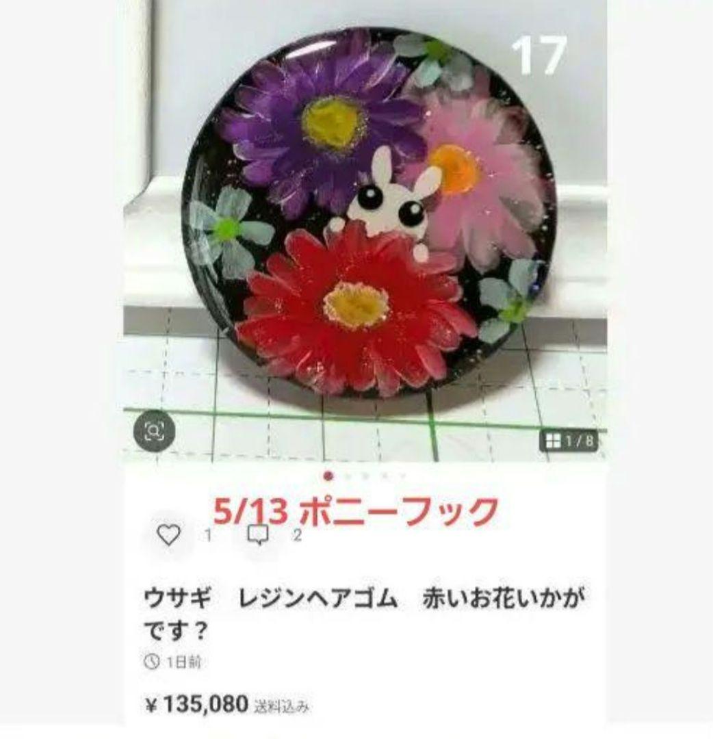 ひまうい様　5.1 猫　レジンヘアゴム　横　夜明け　彩雲を纏う