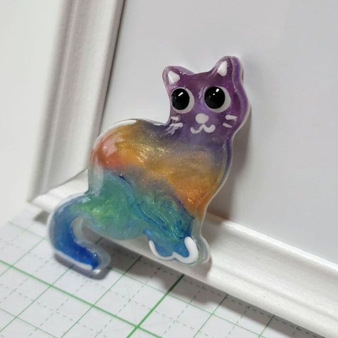 ひまうい様　5.1 猫　レジンヘアゴム　横　夜明け　彩雲を纏う