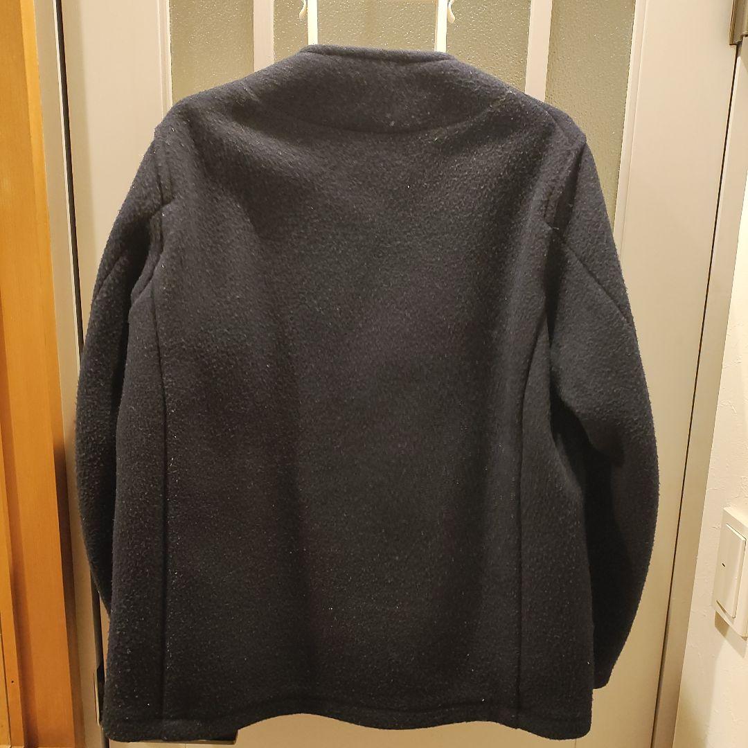 DANTON ウールモッサカラーレスジャケット サイズ42 ネイビー