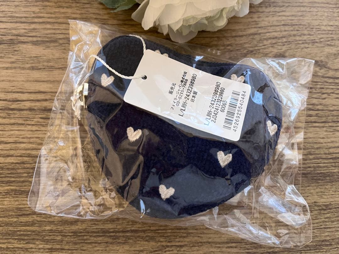 フェイラー ハートポーチネイビー