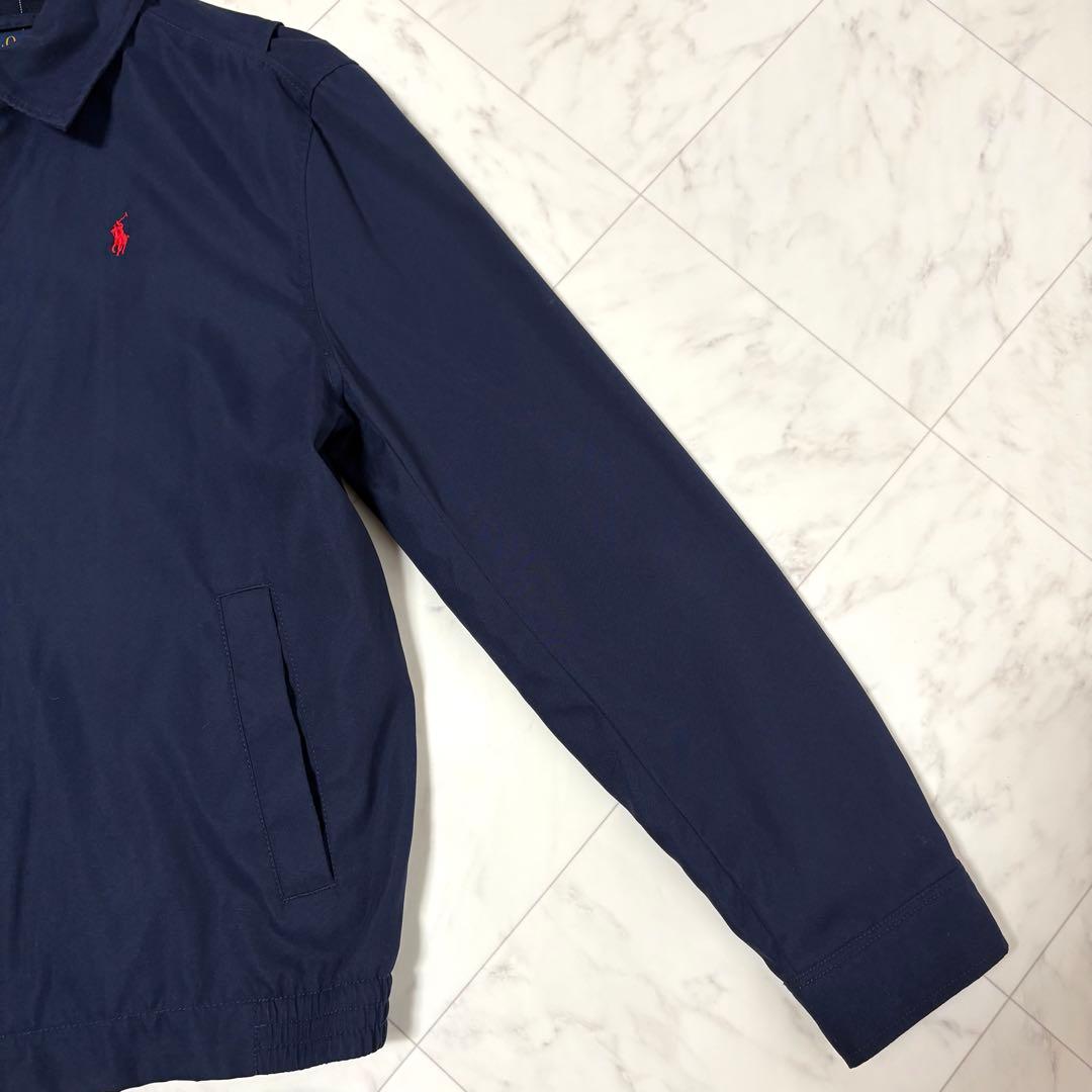 【ラルフローレン】スイングトップ　ナイロンジャケット　洗える　ポニーロゴ　紺