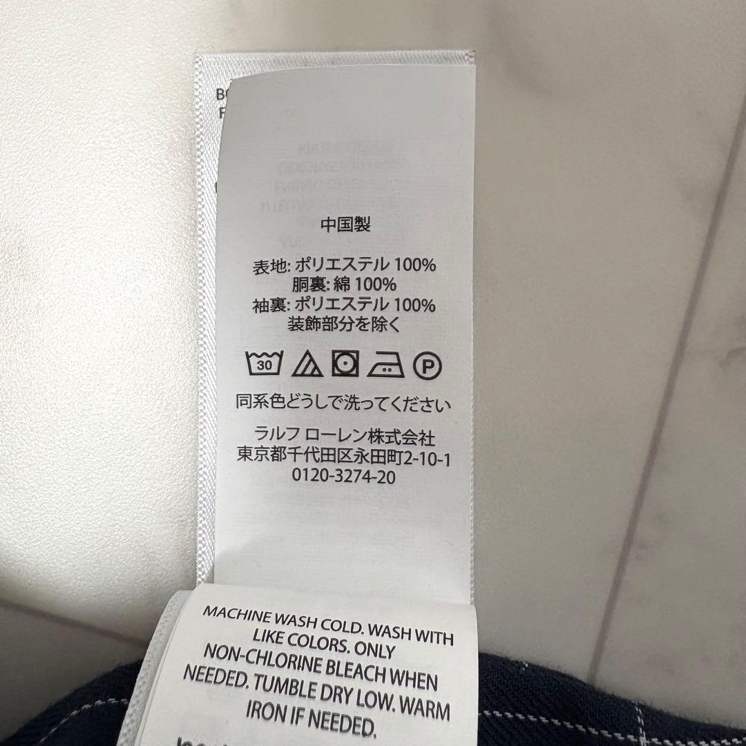 【ラルフローレン】スイングトップ　ナイロンジャケット　洗える　ポニーロゴ　紺