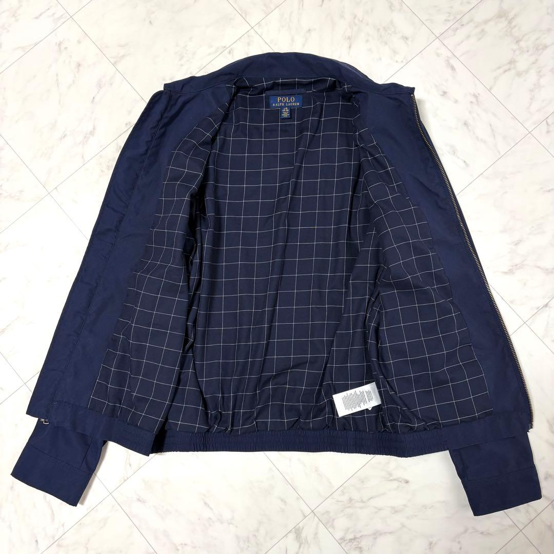 【ラルフローレン】スイングトップ　ナイロンジャケット　洗える　ポニーロゴ　紺