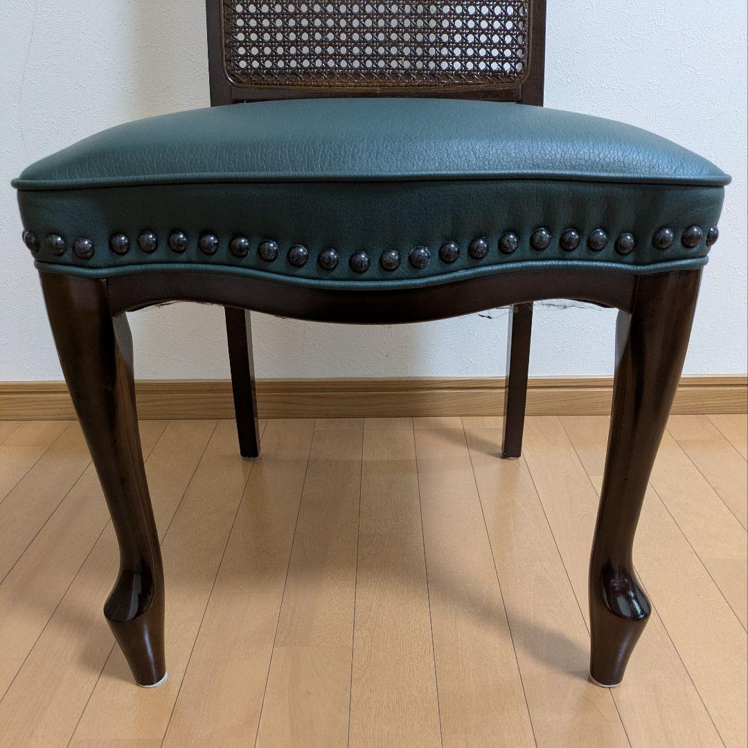 maruni マルニ ダイニングチェア ベルサイユチェア 猫脚 籐 ハイバック④