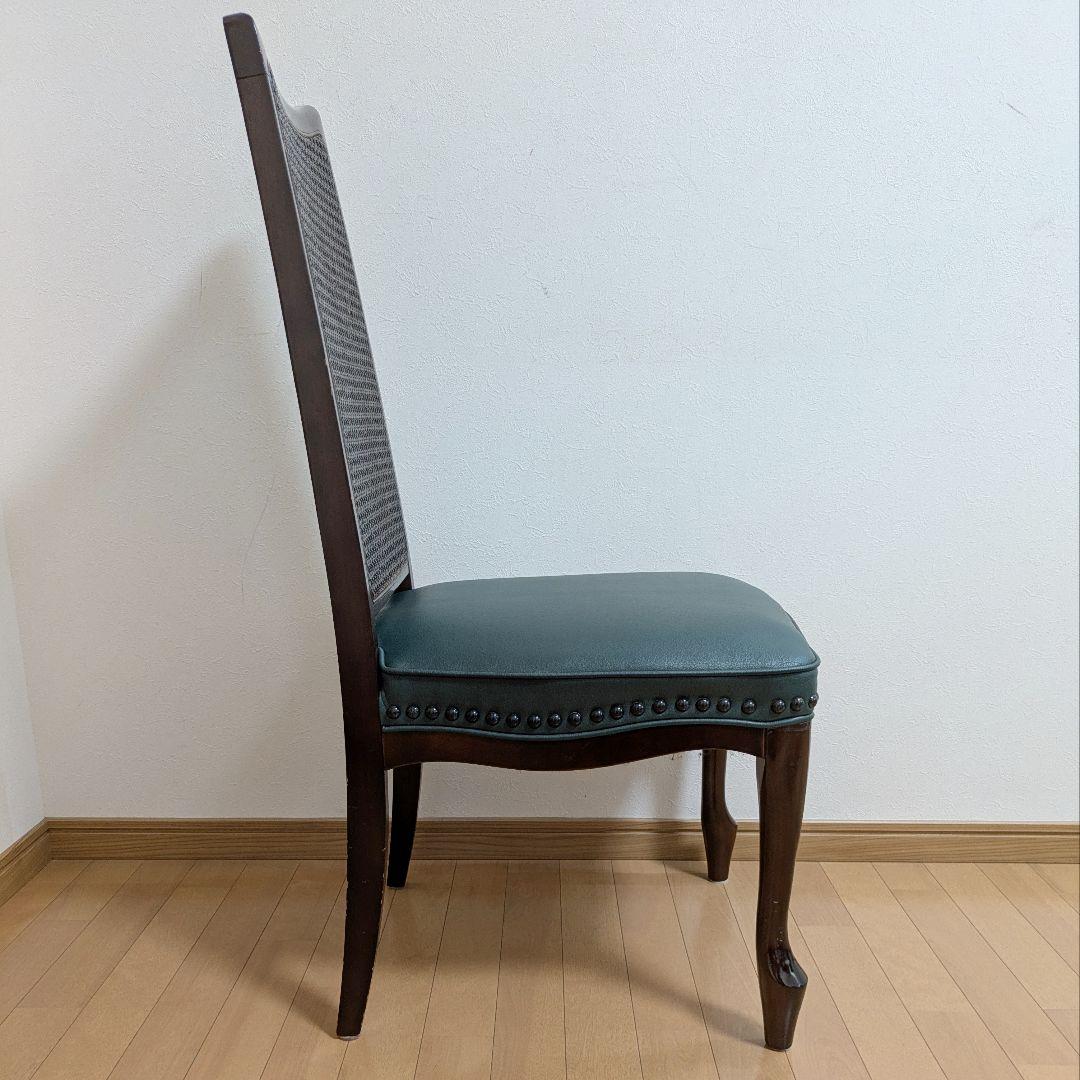 maruni マルニ ダイニングチェア ベルサイユチェア 猫脚 籐 ハイバック④