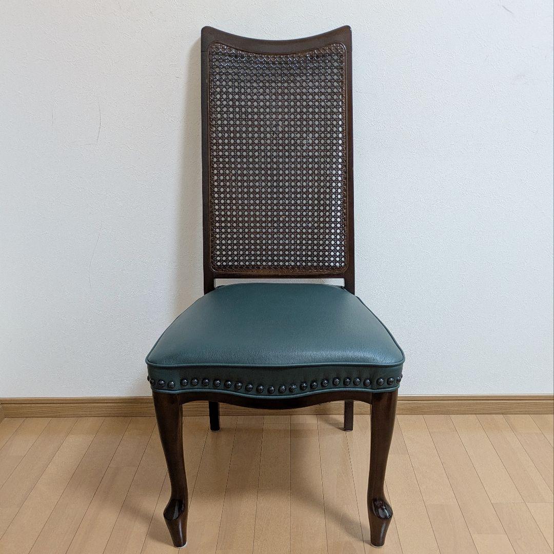 maruni マルニ ダイニングチェア ベルサイユチェア 猫脚 籐 ハイバック④