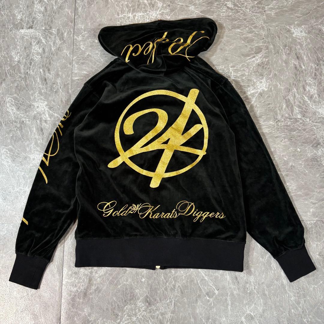 【GOLD 24karats Diggers】ベロア/セットアップジャージ/豹柄