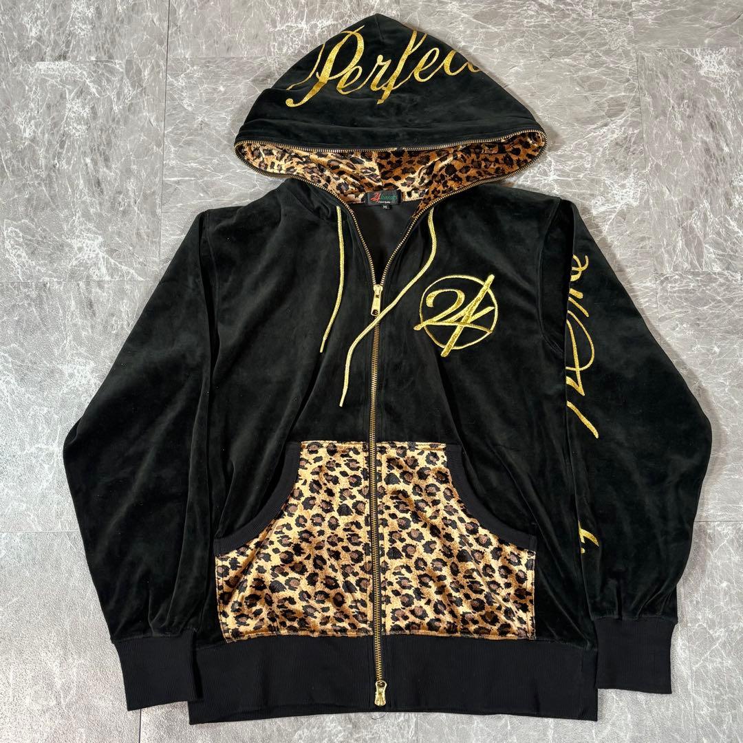 【GOLD 24karats Diggers】ベロア/セットアップジャージ/豹柄