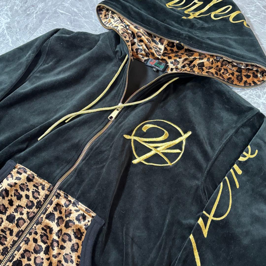 【GOLD 24karats Diggers】ベロア/セットアップジャージ/豹柄