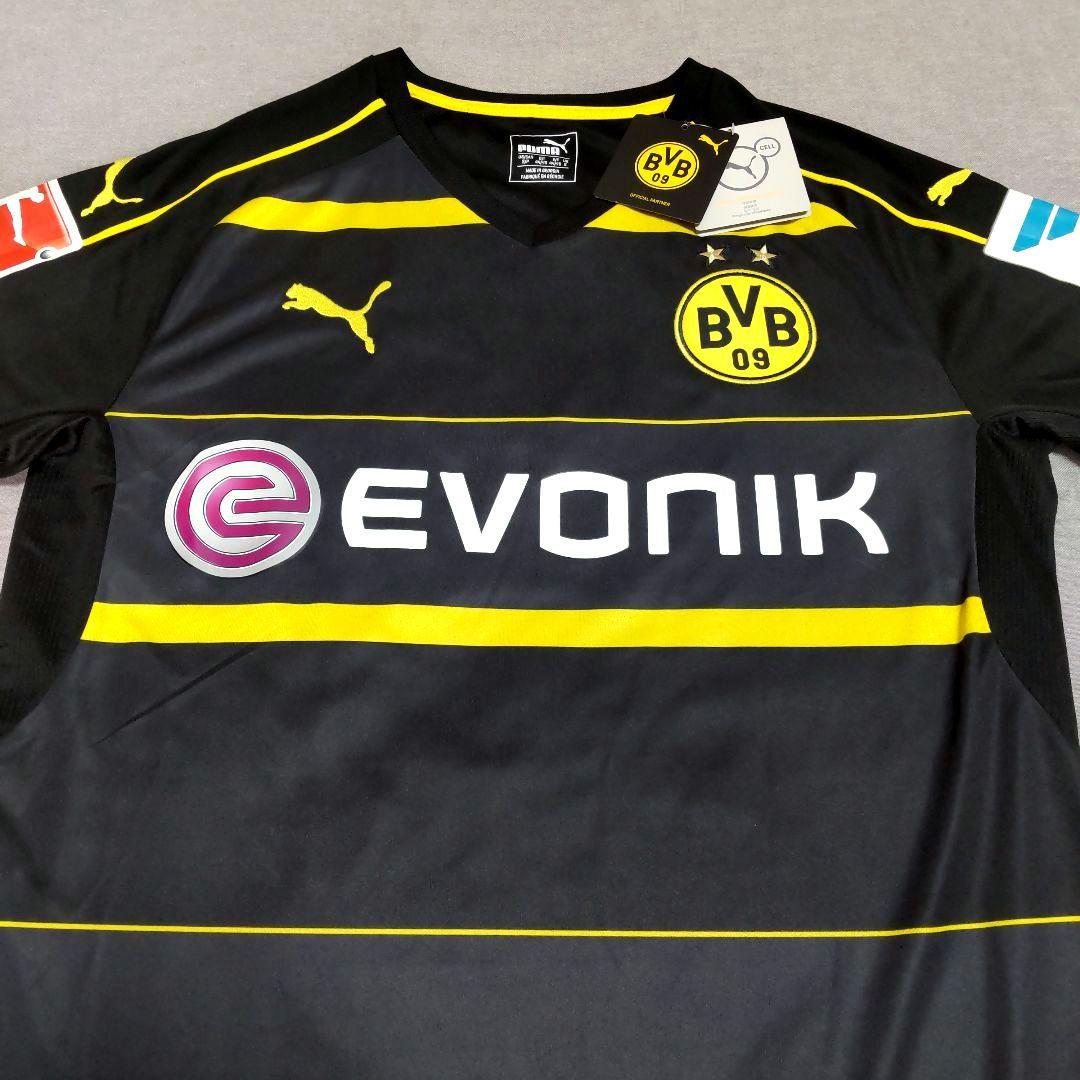 希少 プーマ ドルトムント 香川真司 ユニフォーム アウェイ 黒 M