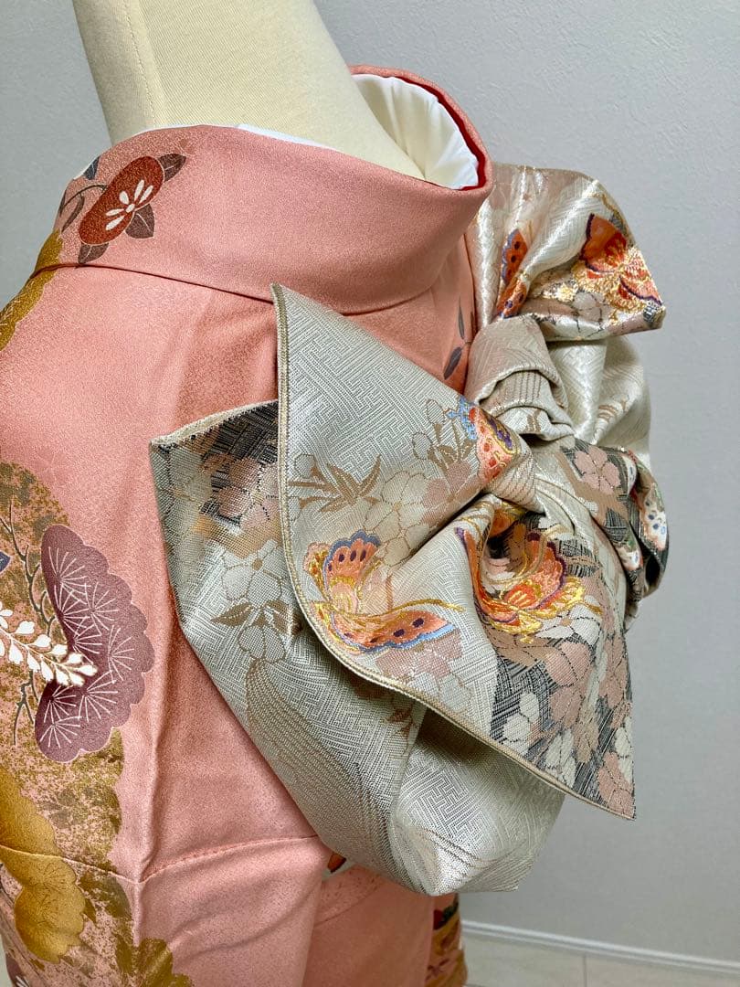 美品　成人式❤️　振袖フルセット　正絹　ピンク　駒刺繍