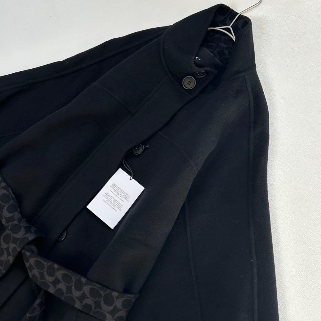 新品タグ付き✨COACH ダブル フェイス ウール ケープ ブラック