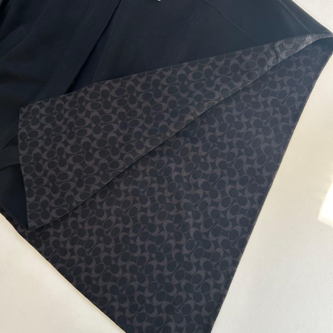 新品タグ付き✨COACH ダブル フェイス ウール ケープ ブラック