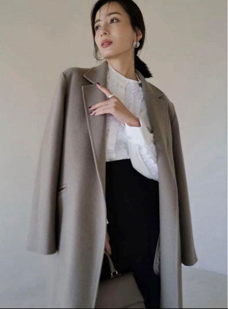 anuans アニュアンス♡リバーロングチェスターコート