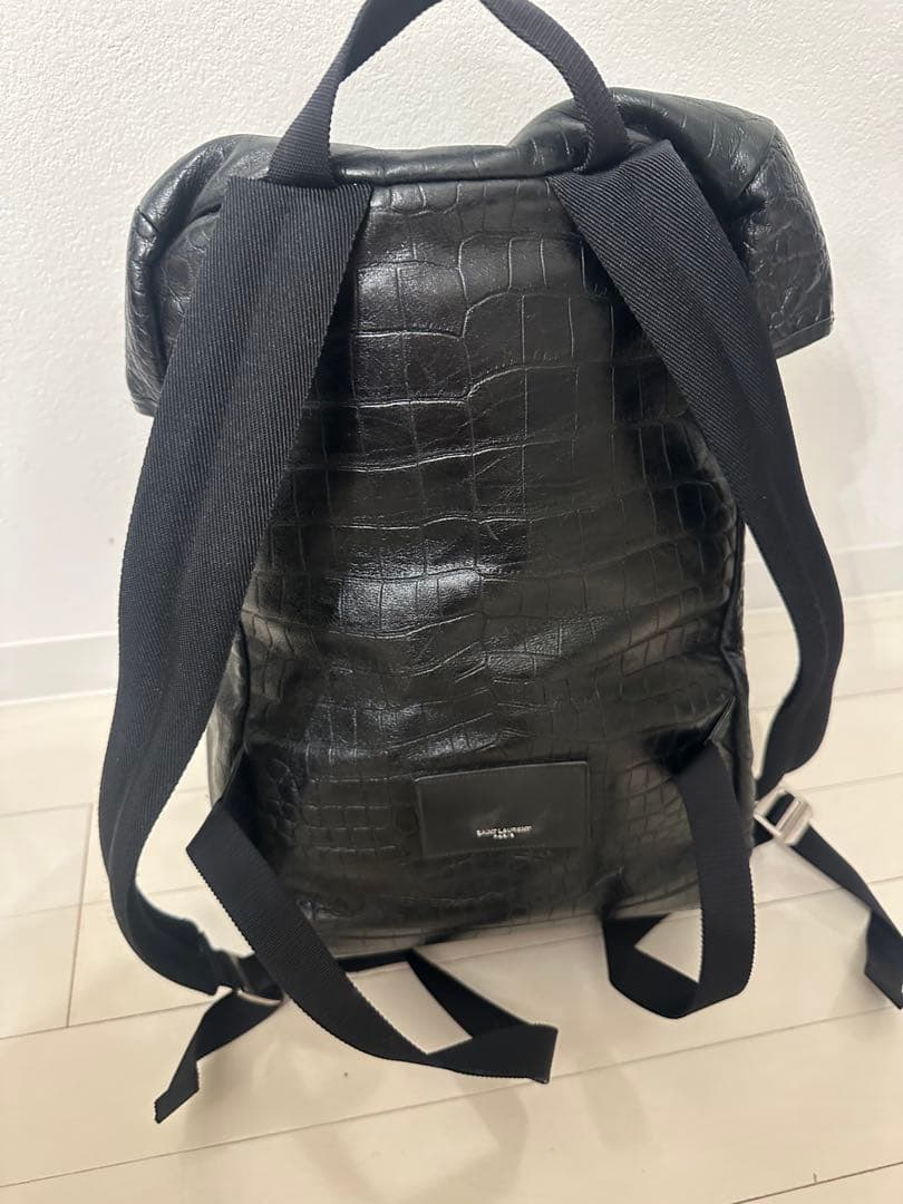 冒険野郎SAINT LAURENTリュック クロコ型押し