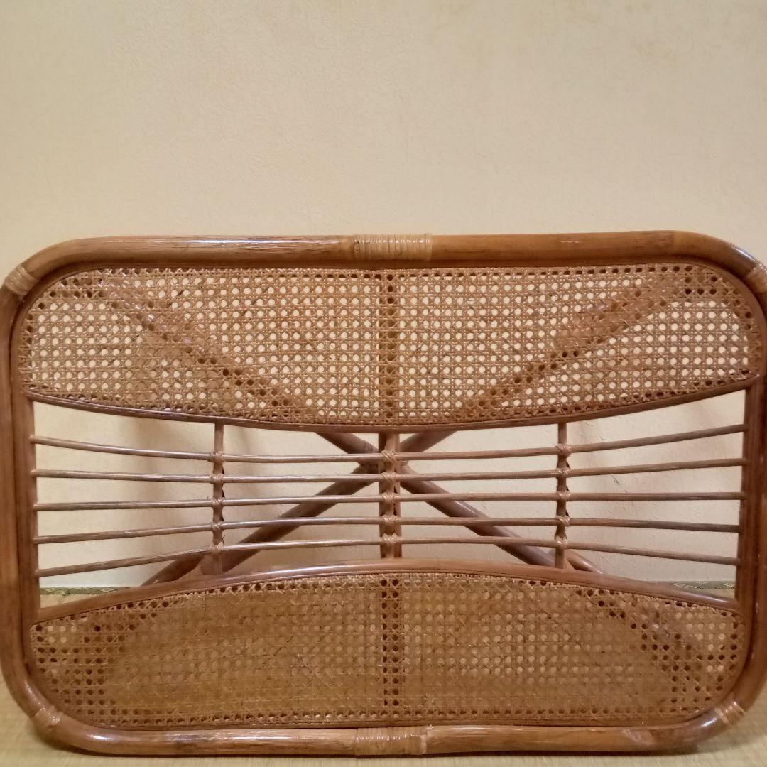 籐 ラタン ガラス天板 ローテーブル 座卓 レトロ モダン 和室 洋室 センター