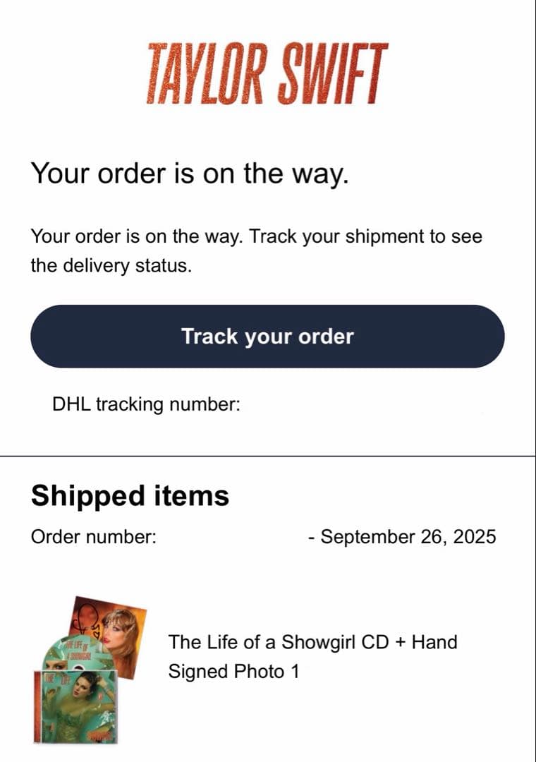 直筆サイン入り Taylor Swift TLOAS 新品 輸入盤 CDアルバム