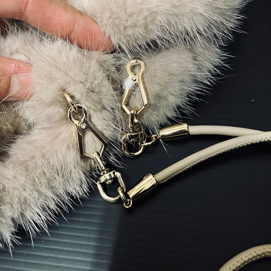 MaxMara ミンクミトン　グレジュカラー　マックスマーラ