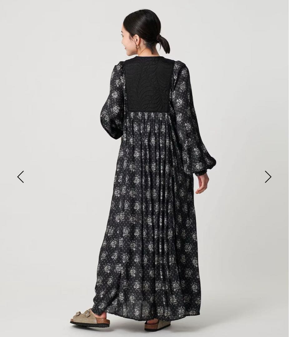 【ne Quittez pas】25AW プリントヨークドレス M