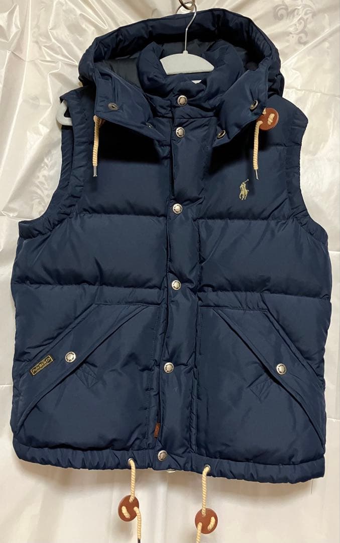 Polo Ralph Lauren フード付ダウンベストＳ美品ポロラルフローレン